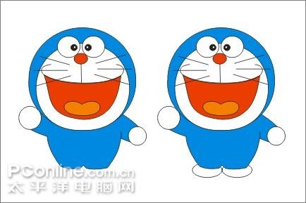 coreldraw绘制可爱的机器猫