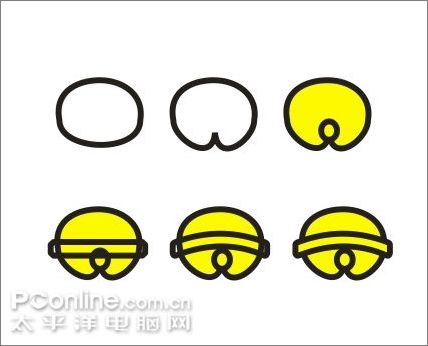 coreldraw绘制可爱的机器猫