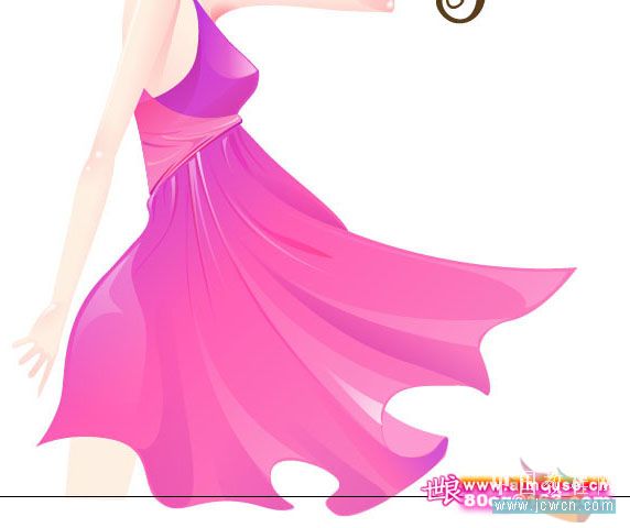 illustrator鼠绘教程：打造唯美插画《花季的天使》_jcwcn.com