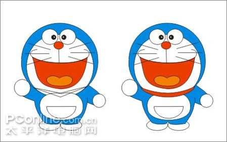 coreldraw绘制可爱的机器猫