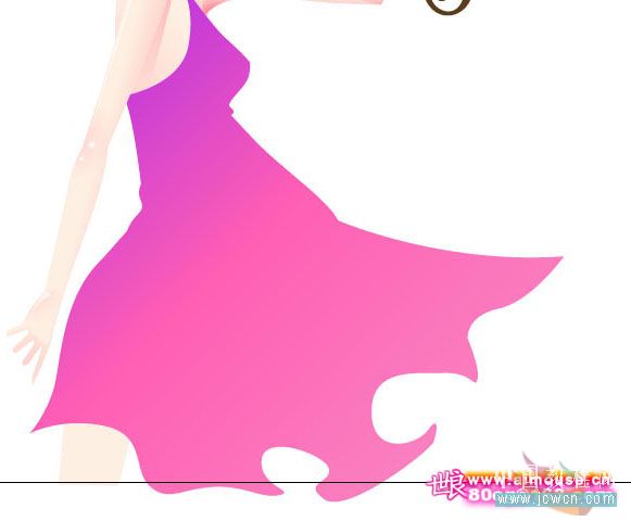 illustrator鼠绘教程：打造唯美插画《花季的天使》_jcwcn.com