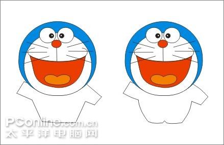 coreldraw绘制可爱的机器猫